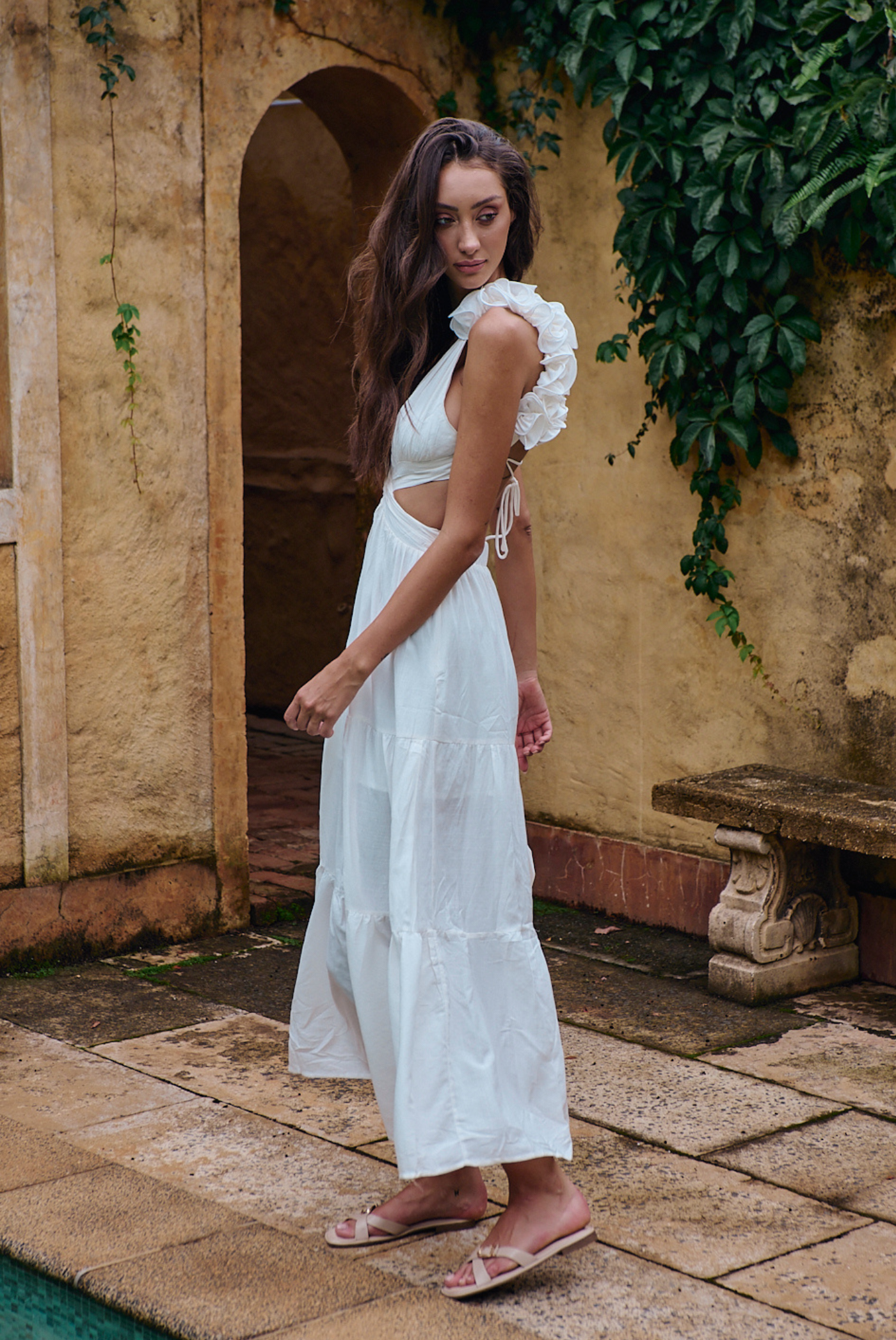 DELLA MAXI DRESS | WHITE - Saint Australia