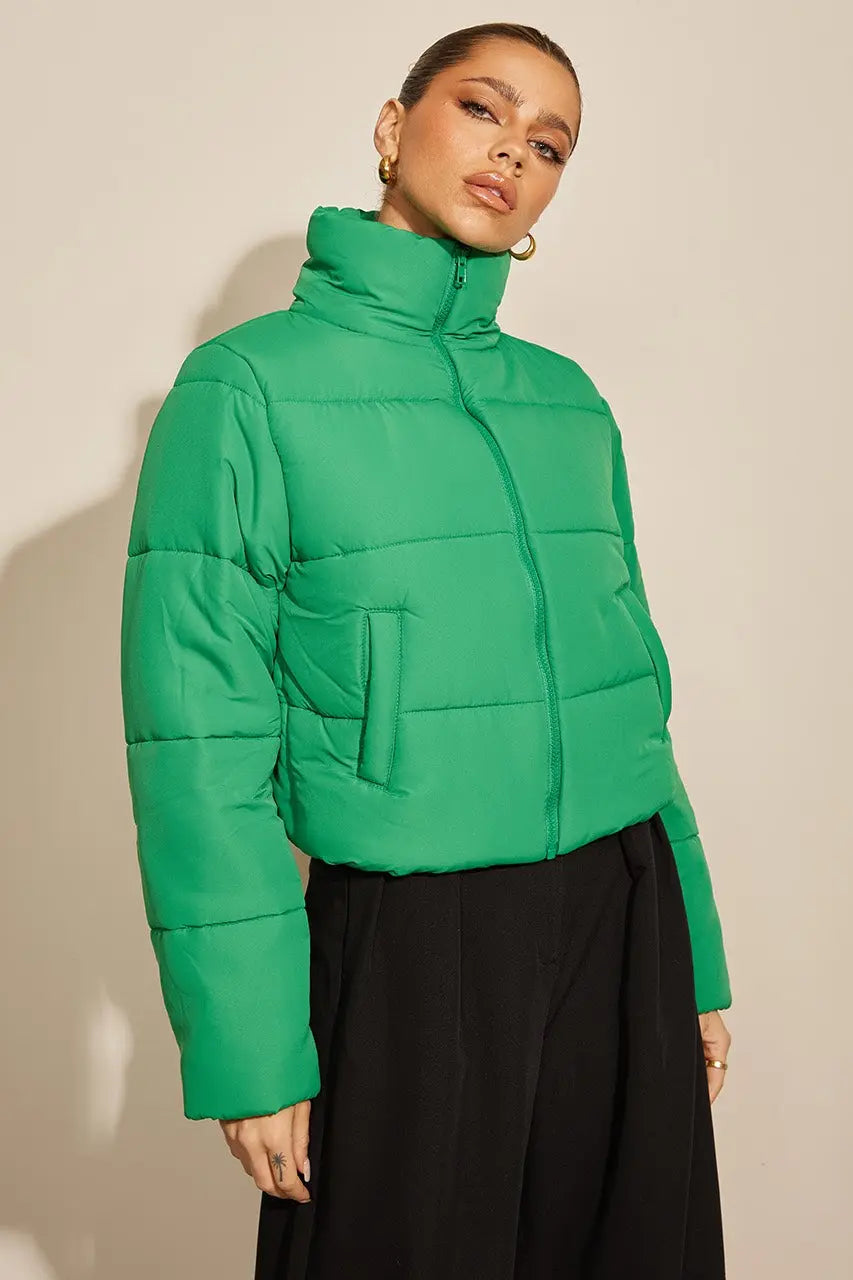 TAZZY PUFFER JACKET | EMERALD RUNAWAY THE LABEL