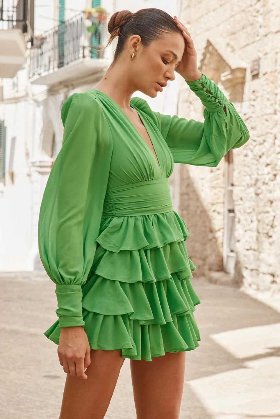 ANNALISE MINI DRESS | GREEN - Saint Australia Fashion 
