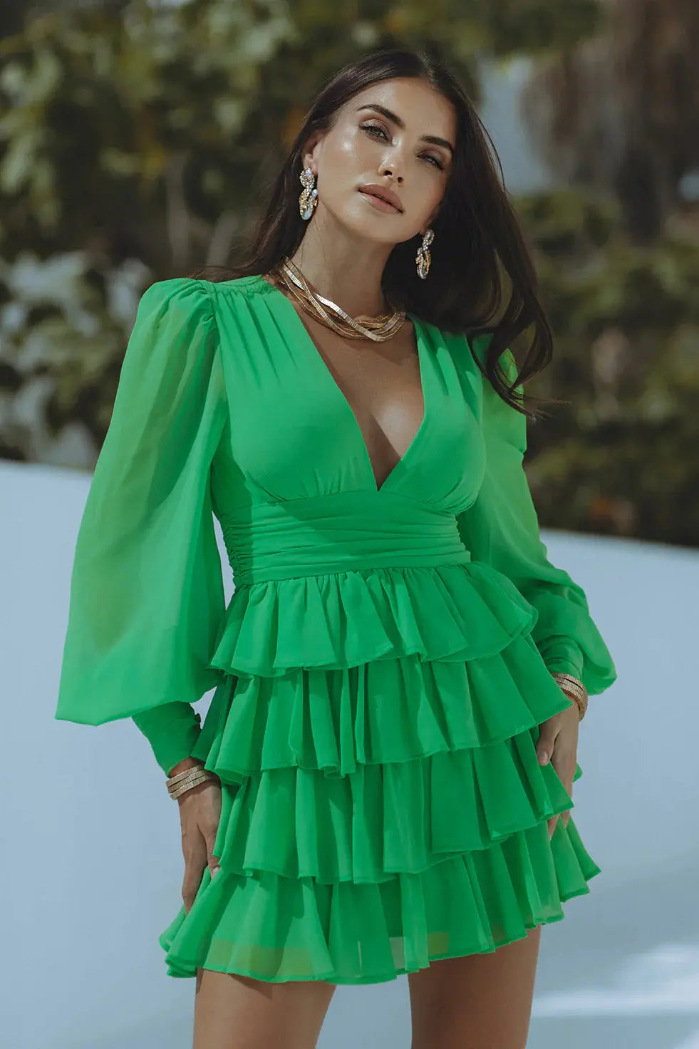 ANNALISE MINI DRESS | GREEN - Saint Australia Fashion 