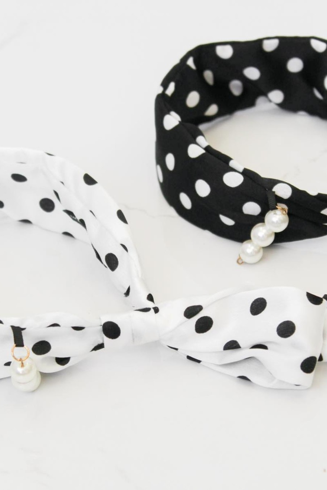 FIORELLA HEADBAND | WHITE & BLACK