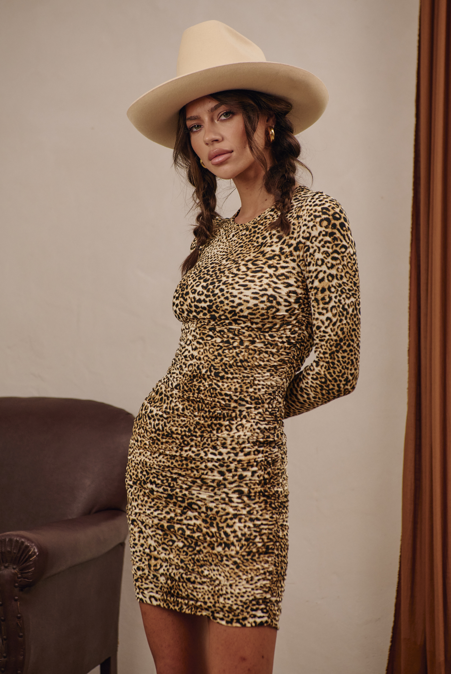 ENIGMA MINI DRESS | LEOPARD