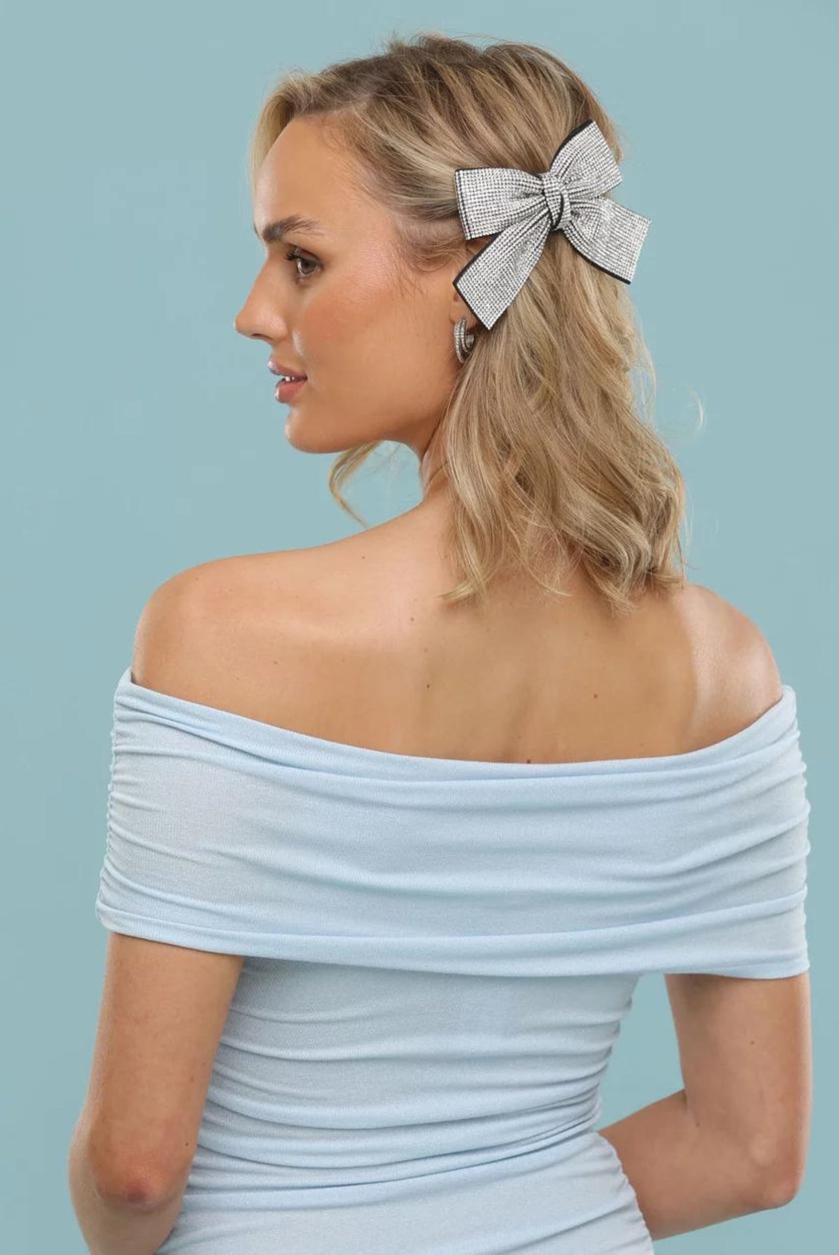 ARCHER HAIR BOW | SILVER