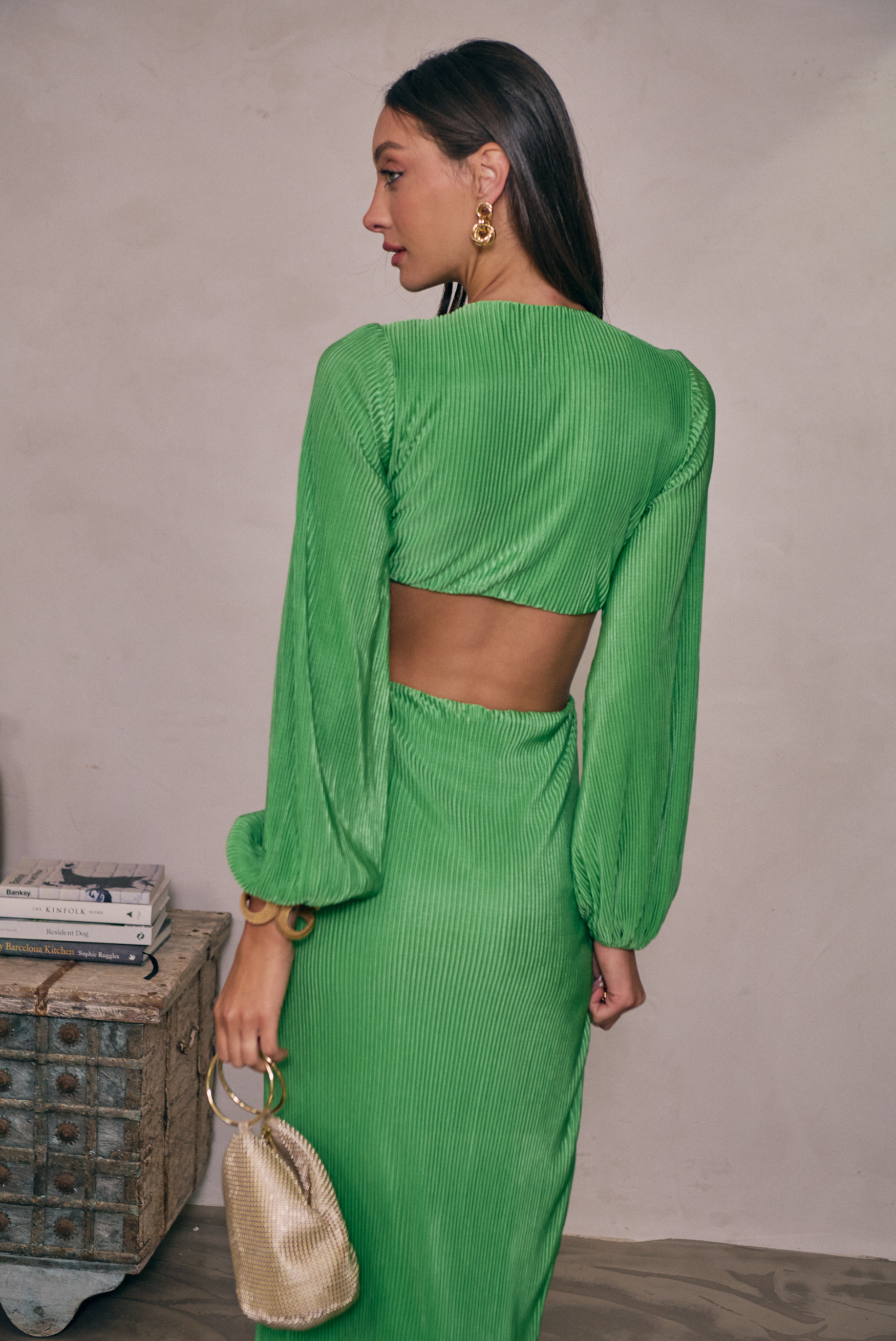 MIRACLE MIDI DRESS | GREEN