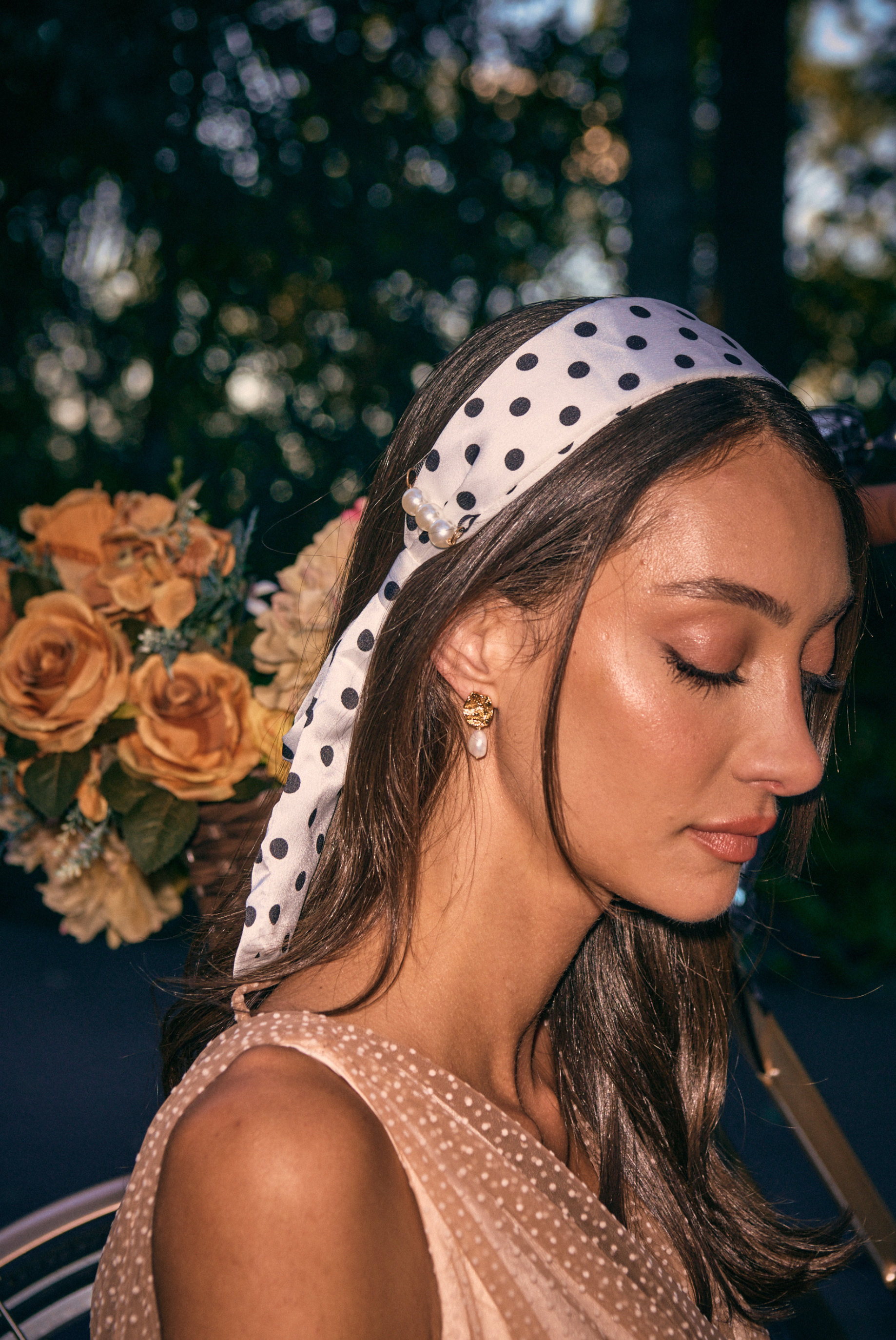 FIORELLA HEADBAND | WHITE & BLACK