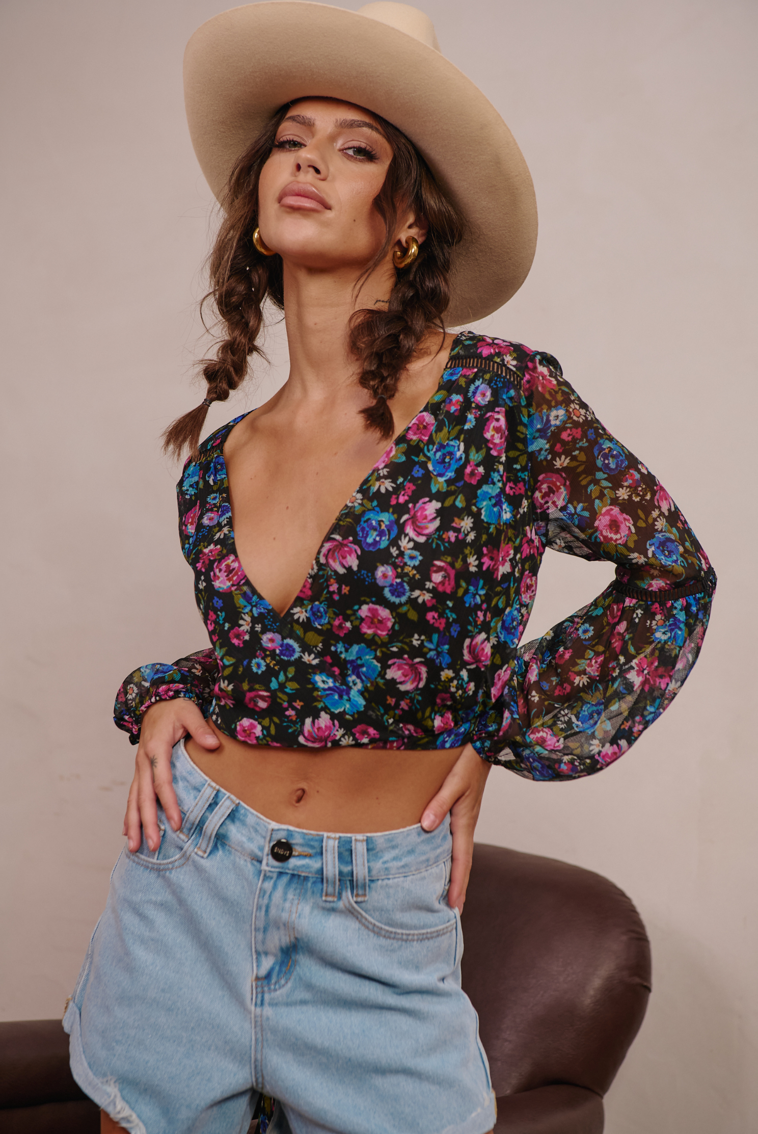 BELLA WRAP TOP | FLORAL