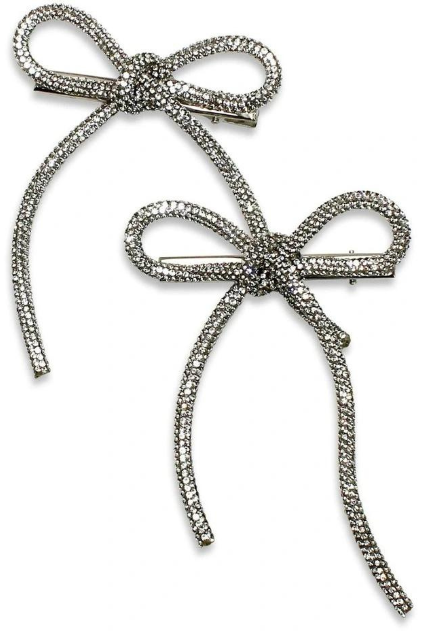 Dorothea Hair Bow Set in Silver