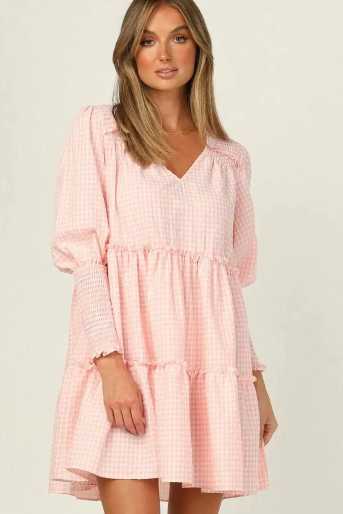 MAY DRESS | PINK GINGHAM