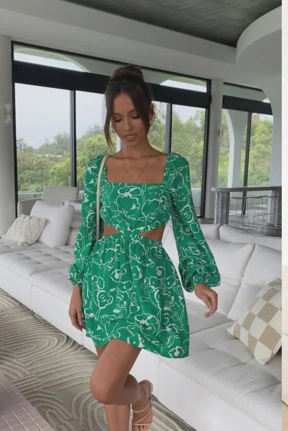 NATALIA MINI DRESS | GREEN