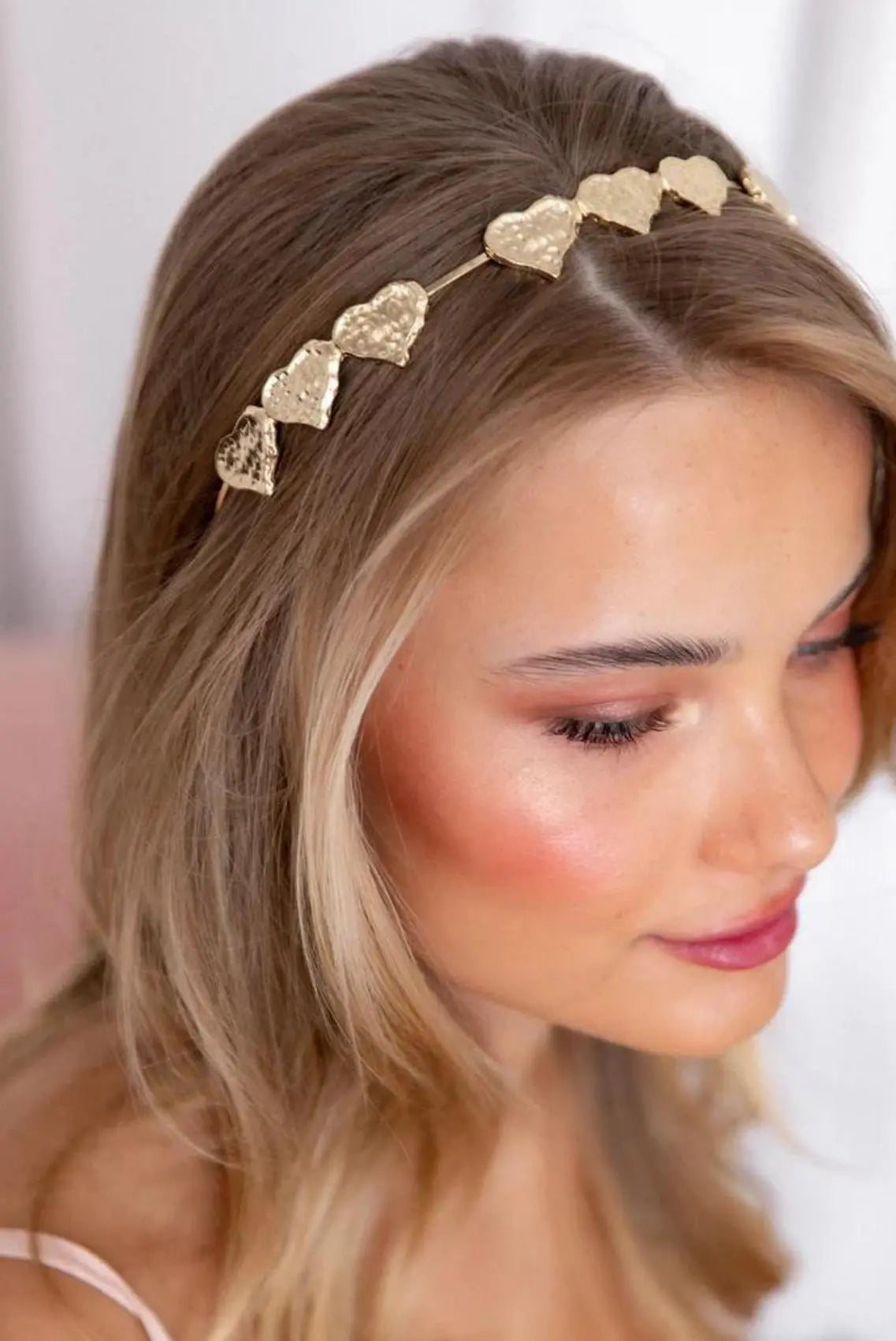 TAMARA HEART HEADBAND | GOLD