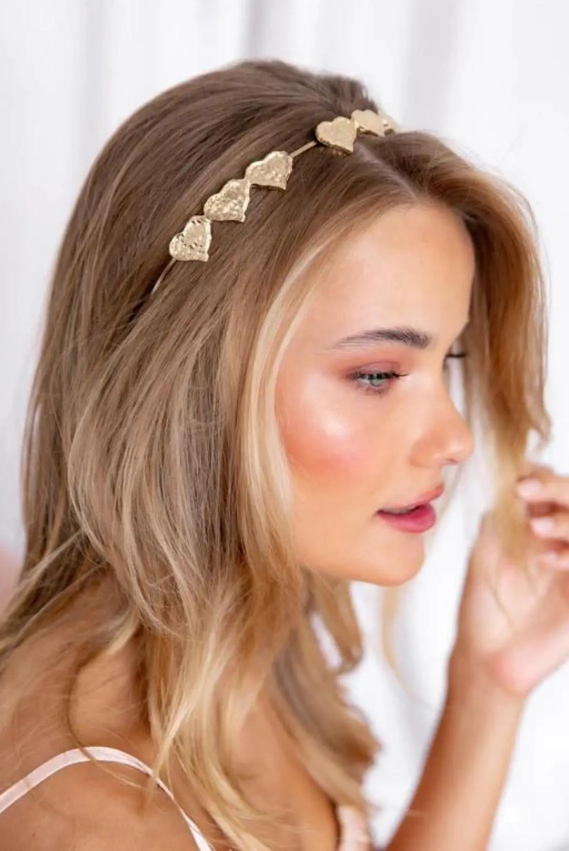 TAMARA HEART HEADBAND | GOLD