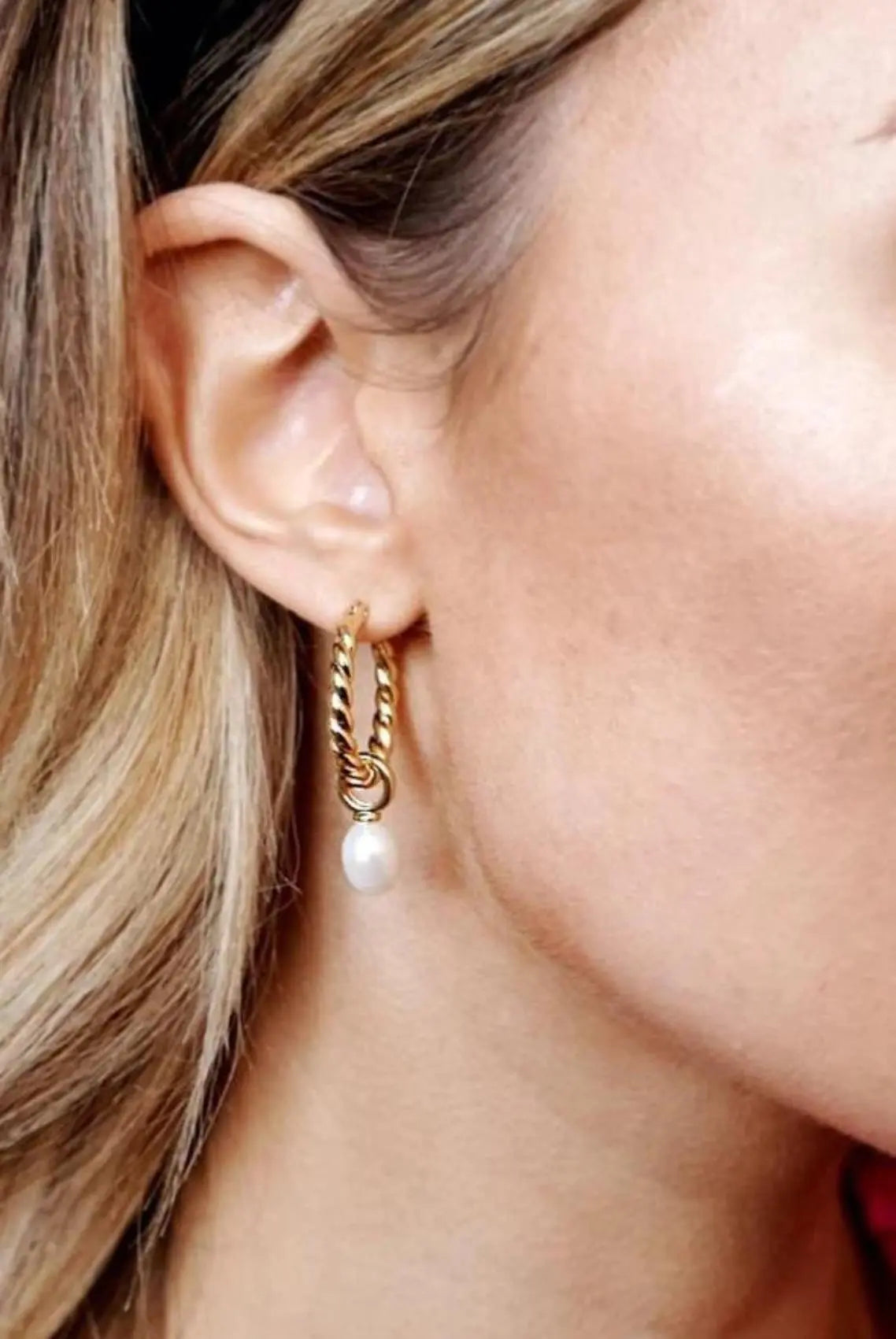 TWIST PEARL DROP EARRINGS | GOLD PLATED - Saint Australia Boutique