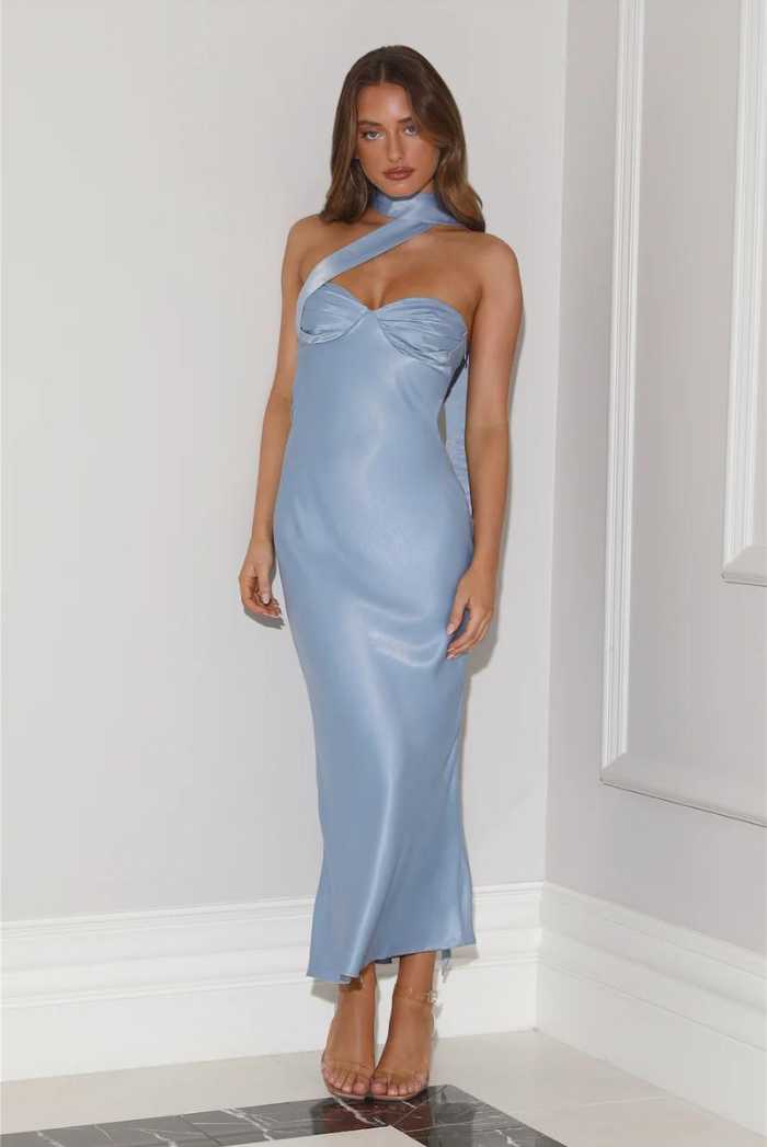 YVETTE SLIP MAXI DRESS | BLUE - Saint Australia Fashion 