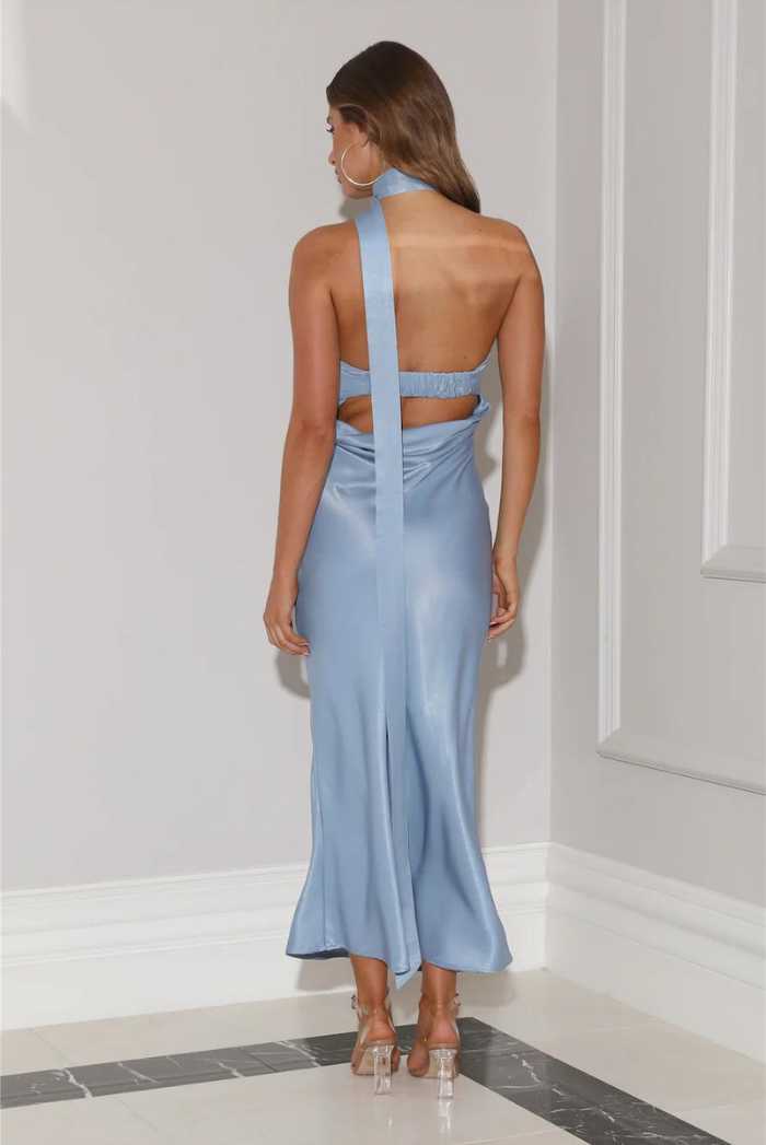 YVETTE SLIP MAXI DRESS | BLUE - Saint Australia Fashion 
