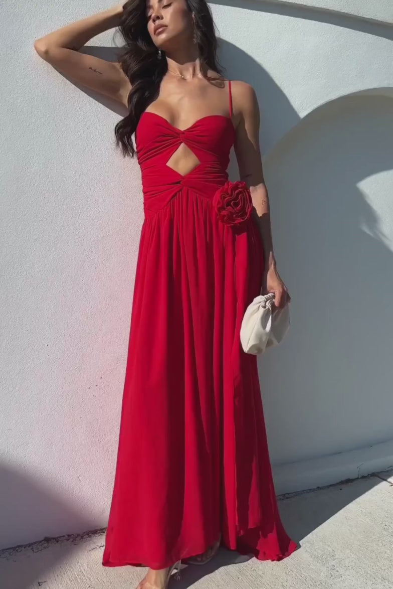 EVANGELISTA MAXI DRESS RED - Saint Australia Fashion