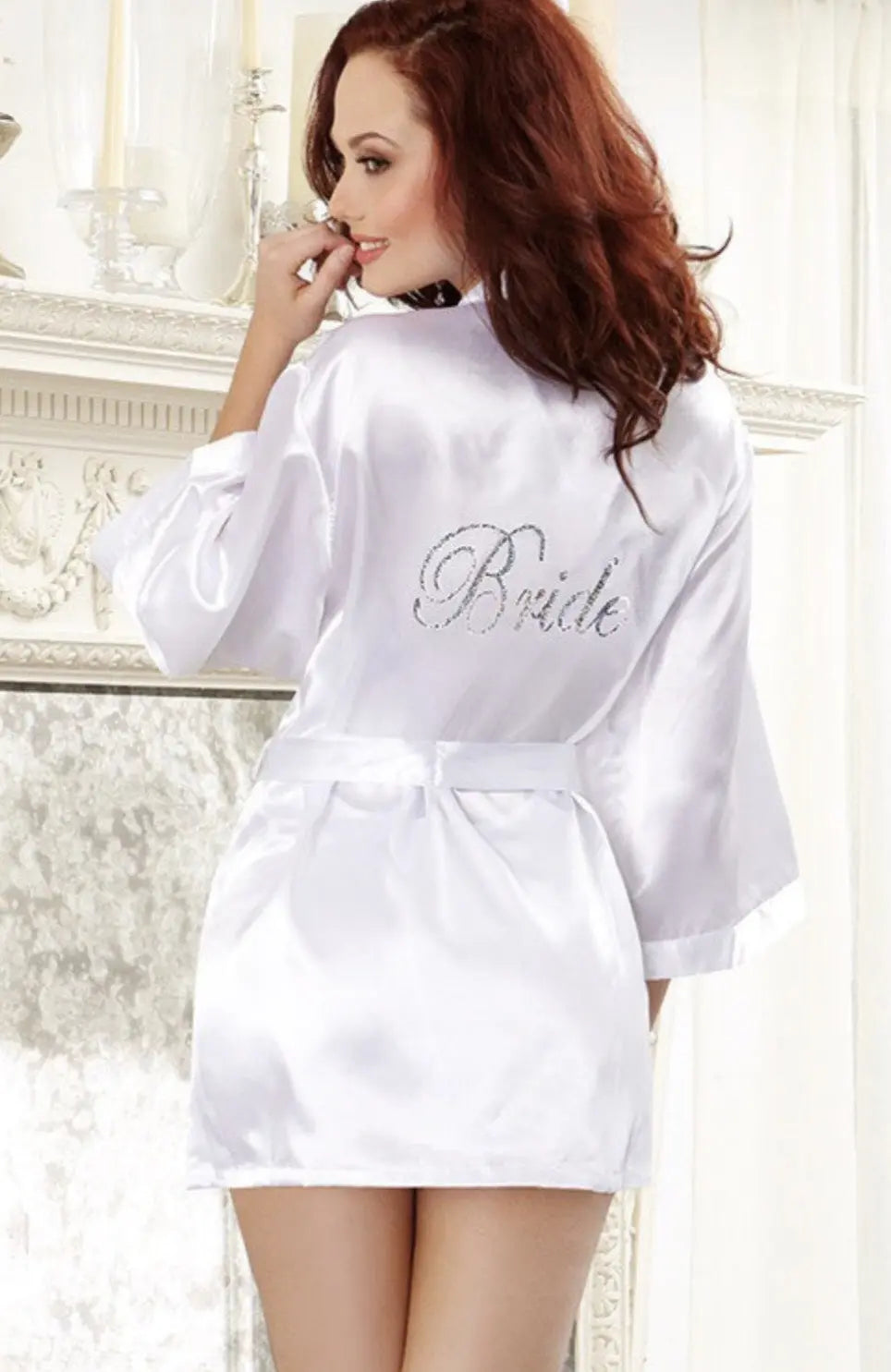 Dreamgirl Yours Truly Chemise With Robe With 'Bride' Exclusive