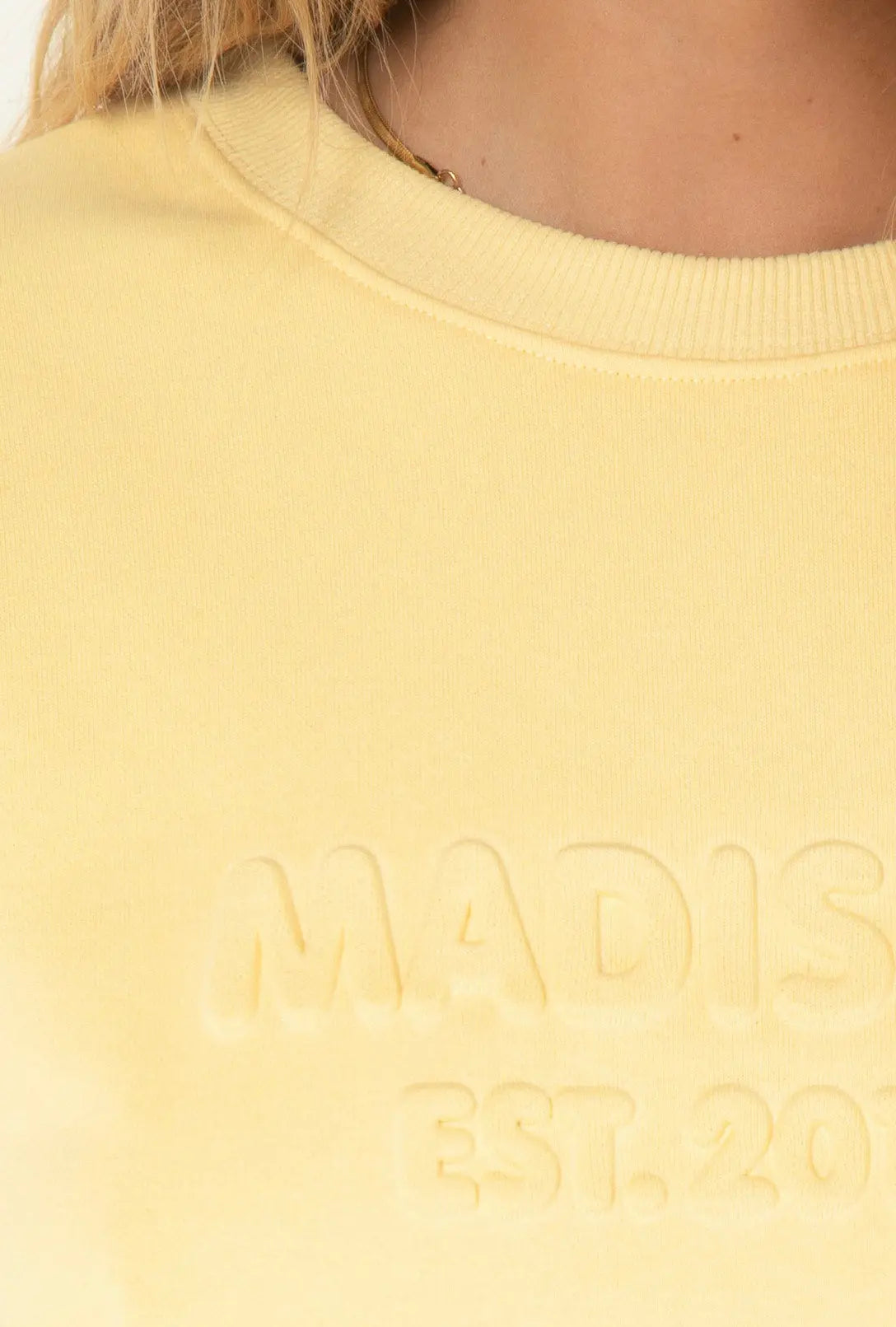EST 2010 EMBOSSED SWEATER | BUTTER MADISON THE LABEL