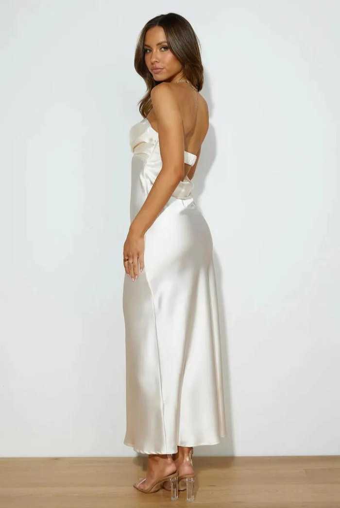 MICKO LUXE MAXI DRESS | CHAMPAGNE EXCLUSIVE