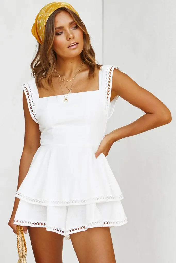 READ ABOUT IT PLAYSUIT | WHITE Luvalot