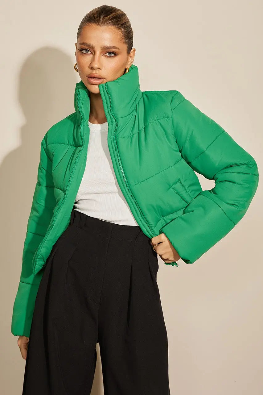TAZZY PUFFER JACKET | EMERALD RUNAWAY THE LABEL