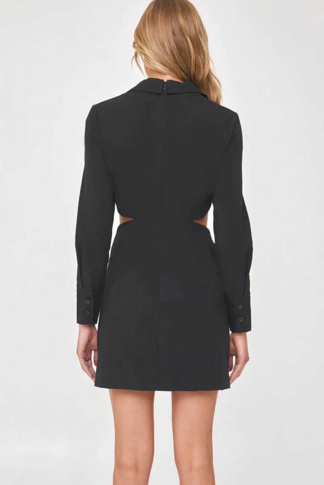 VALENCIA SHIRT DRESS | BLACK WINNIE & CO